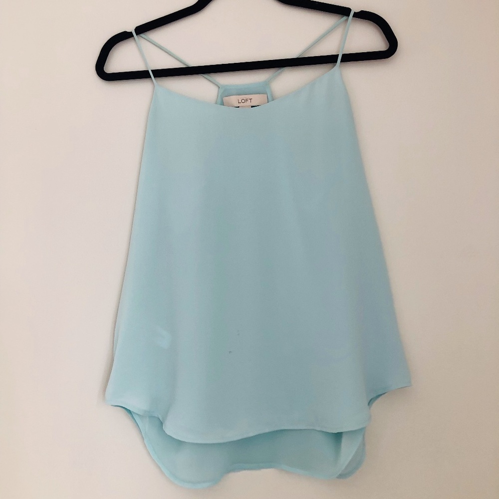 light teal racerback cami / size xs